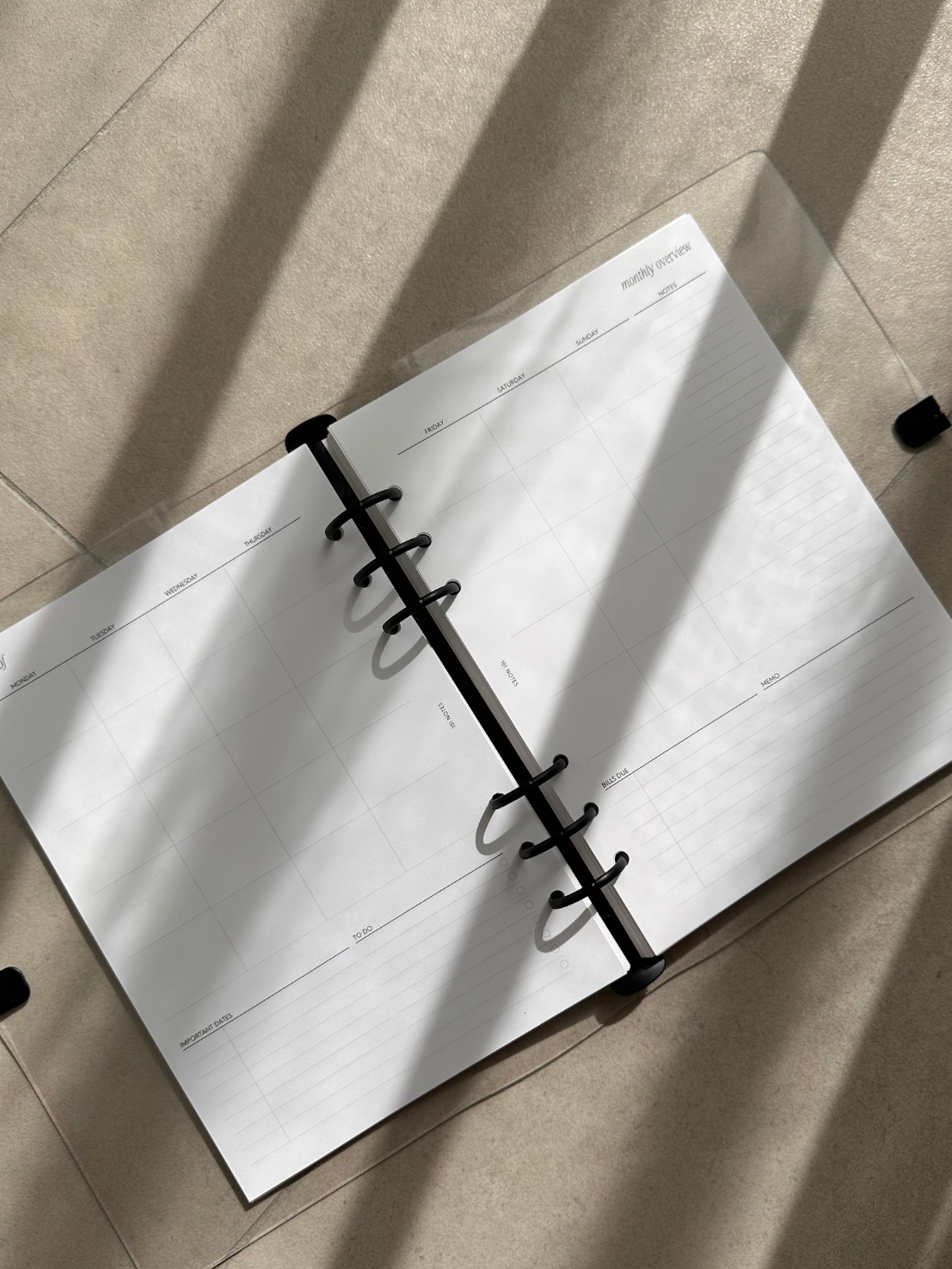 PDF - Undated Monthly Planner Inserts - MO2P-003